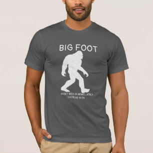 Camiseta Amigos Personalizados Mens Engraçados Pé Grande
