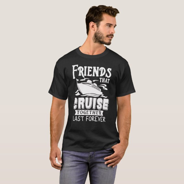 Camiseta Amigos que cruzam junto por último para sempre (Frente Completa)