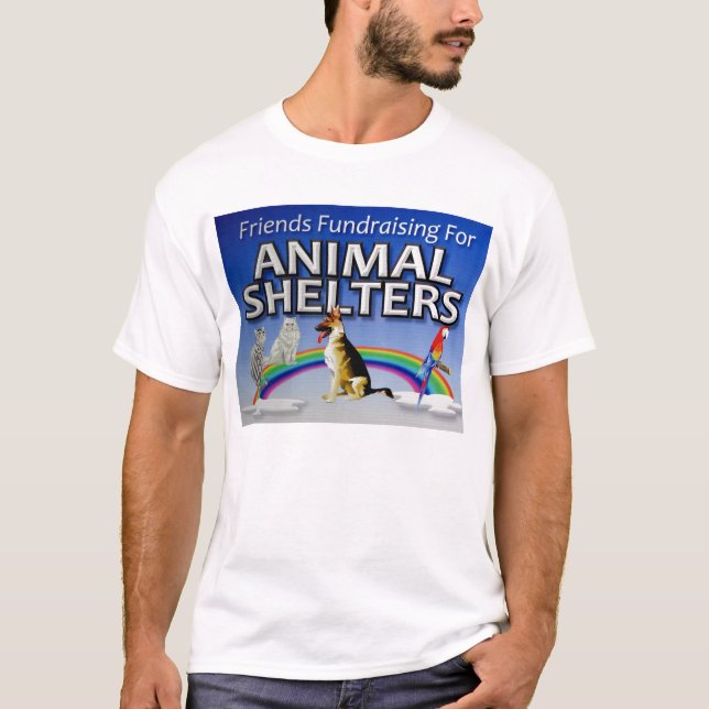 Camiseta Amigos que Fundraising para os abrigos animais (Frente)