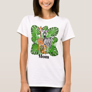 Camiseta Amigos Safari- Girafa, Zebra, Tigre, selva