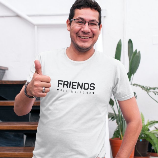 Camiseta Amigos são bem-vindos (Criador carregado)