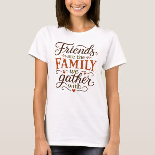 Camiseta Amigos são Dia de Ação de Graças em Família
