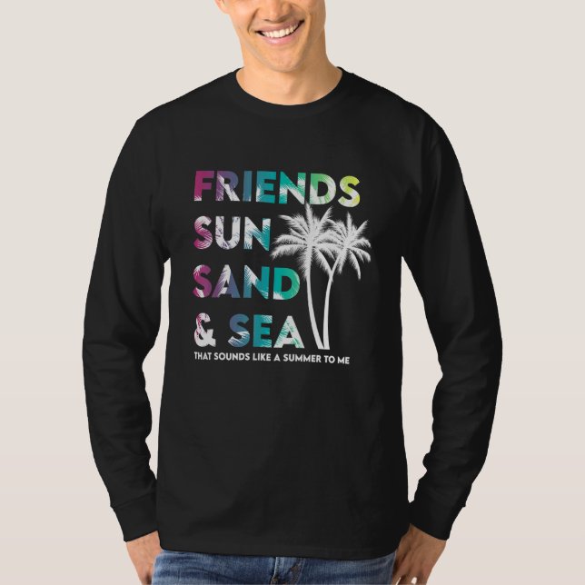Camiseta amigos sol e mar Vacinação de Verão Família 1 (Frente)