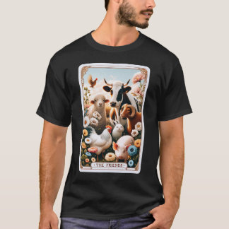 Camiseta Amigos Tarot Card Vegan Vegetarian Animal