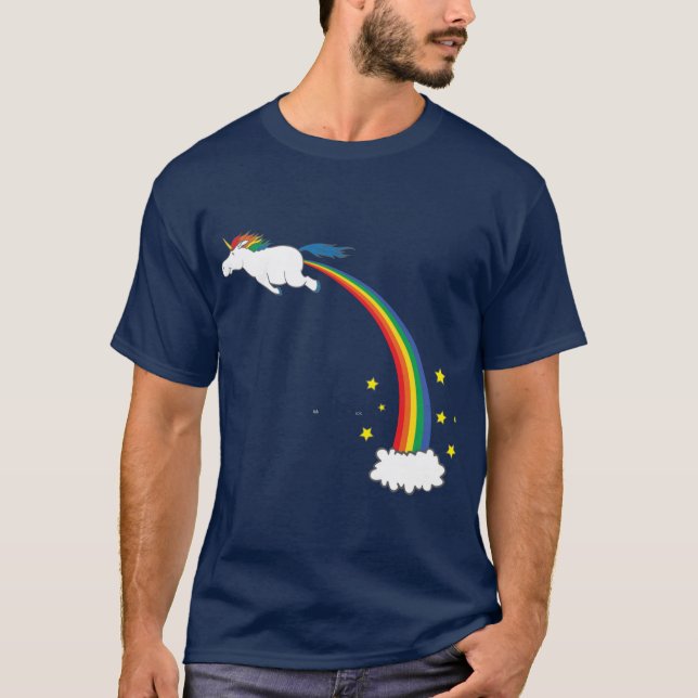 Camiseta Amigos Unicórnio Arco-íris Pum (Frente)