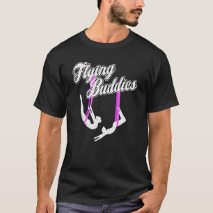 Camiseta Amigos Voadores Ioga de Circo de Sedas Aéreas