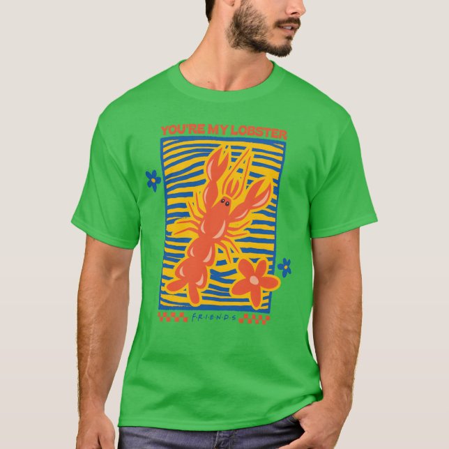Camiseta Amigos Você É Meu Presente de Design de Lagosta (Frente)