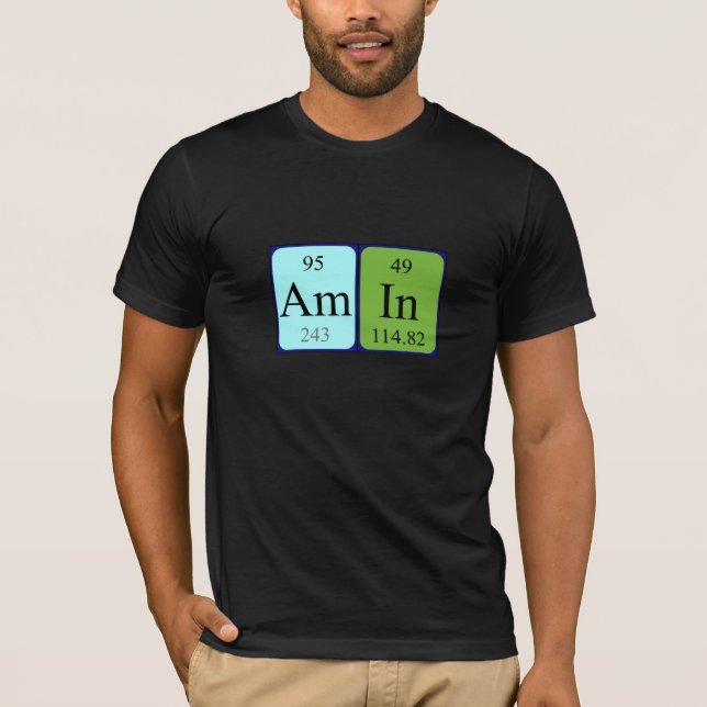 Camiseta Amin periódica mesa name shirt (Frente)