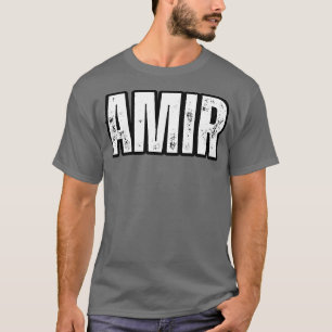 Camiseta Amir Name Gift Aniversário de Férias de Aniversári