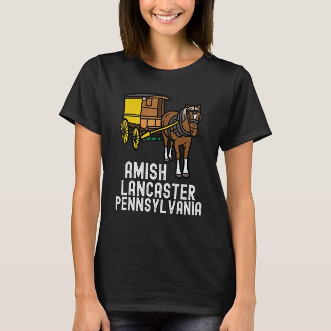 Camiseta Amish Country Pennsylvania  Horse And Carriage 2 (Frente)