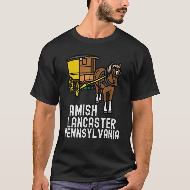 Camiseta Amish Country Pennsylvania  Horse And Carriage 2 (Frente)