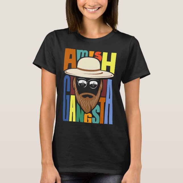 Camiseta Amish Gangsta (Frente)
