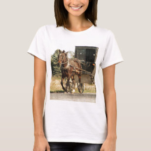 Camiseta Amish Horse e Buggy