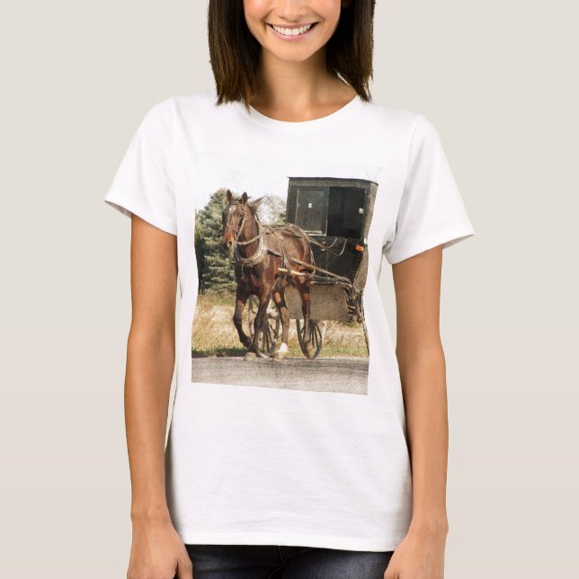 Camiseta Amish Horse e Buggy (Frente)