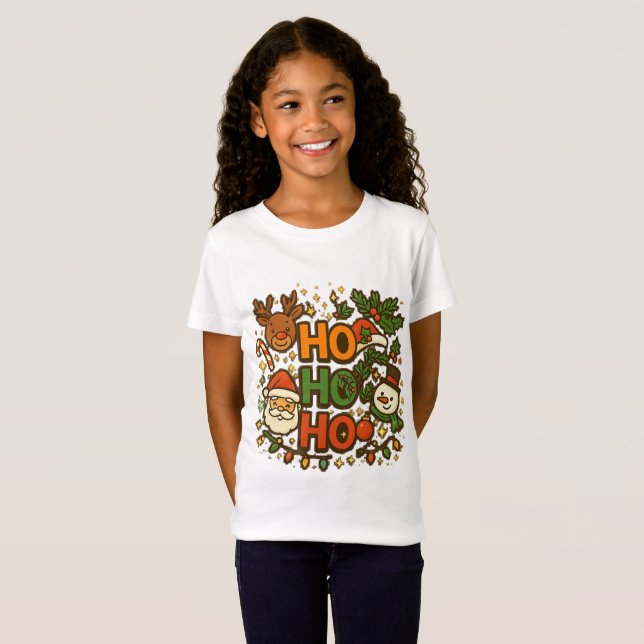 Camiseta AMITA | HO HO HO Holiday Crew Tee (Frente Completa)