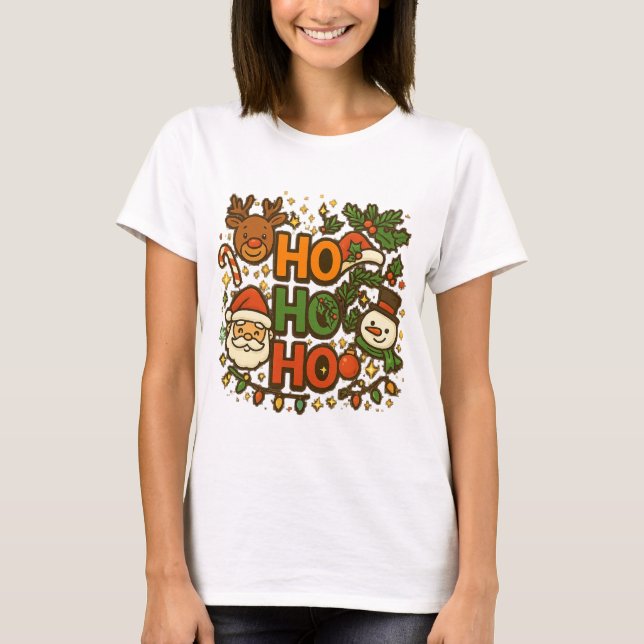 Camiseta AMITA | HO HO HO Holiday Crew Tee (Frente)