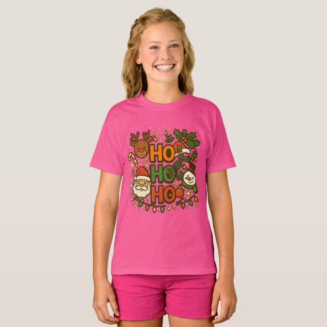 Camiseta AMITA | HO HO HO Holiday Crew Tee (Frente Completa)