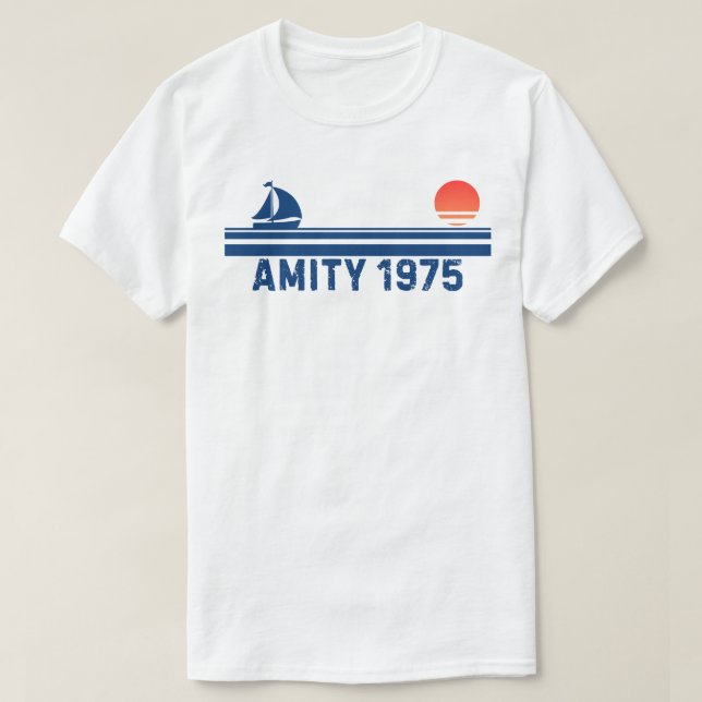 Camiseta Amity 1975 Retro (Frente do Design)