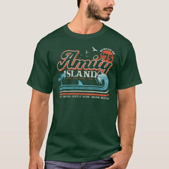 Camiseta Amity Island Retro Worn Out Universal UCS LLC boy (Frente)