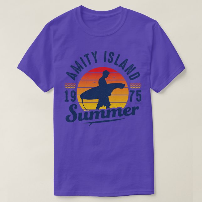 Camiseta Amity Island Summer 0f 75 Universal UCS LLC (Frente do Design)