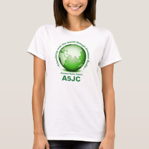 Camiseta Amizade através do t-shirt de rádio amador [ÁSI