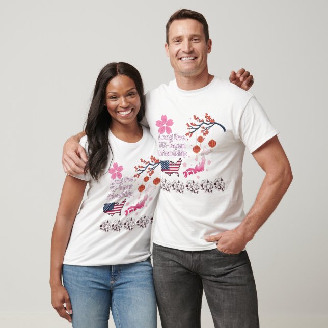 Camiseta Amizade branca sem fim (Unissex)