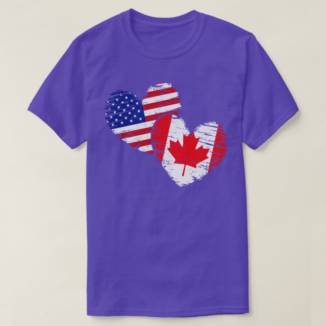 Camiseta Amizade Canadense Americana Canadá (Frente do Design)