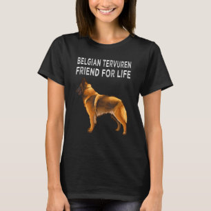 Camiseta Amizade de Cachorro da Vida Inteira do Tervuren Be