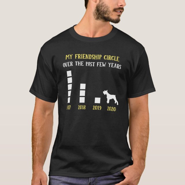 Camiseta Amizade em Círculo Funcional Miniatura Schnauzer A (Frente)