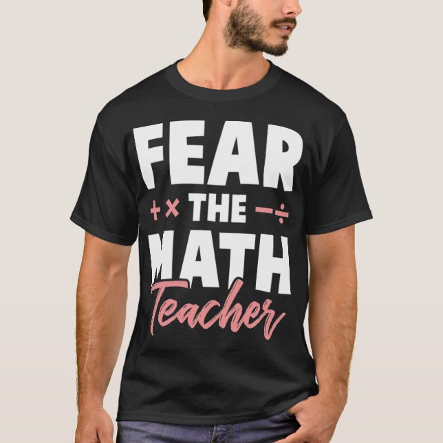Camiseta amizade entre professores de matemática e escola (Frente)