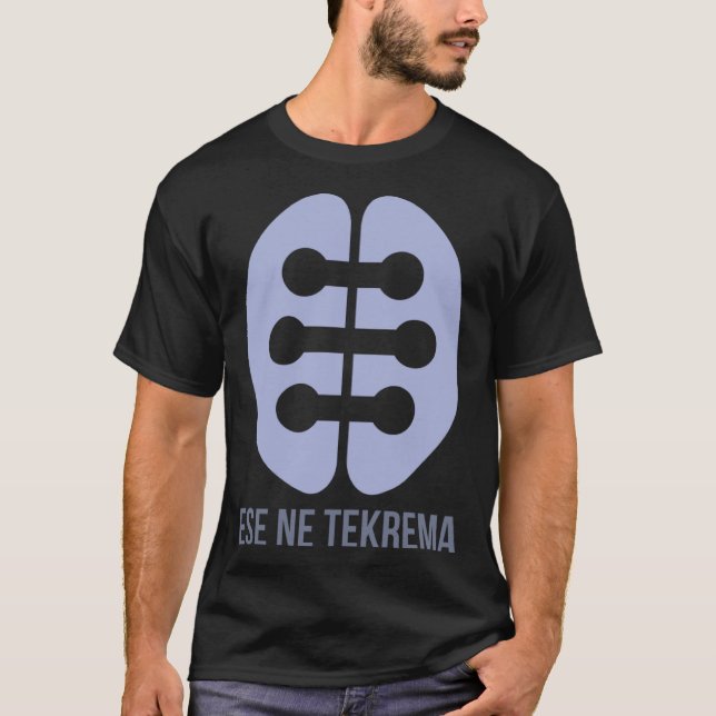 Camiseta Amizade Ese Ne Tekrema Adinkra - Símbolo de West A (Frente)