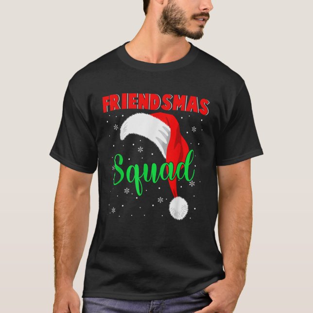 Camiseta Amizade Esquadra Legal Santa Hat Correspondendo Am (Frente)