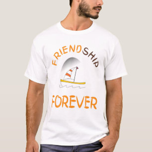 Camiseta Amizade Navio Amigo para sempre Namorada Boyfrien
