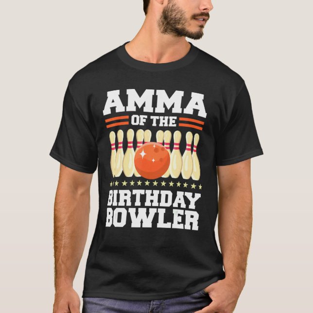 Camiseta Amma Of The Birthday Bowler Bday Bowling Party (Frente)