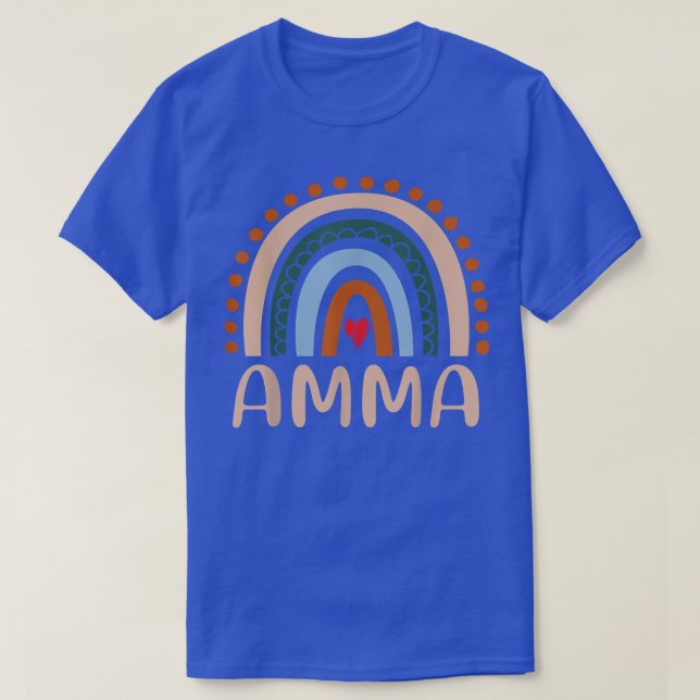 Camiseta Amma Rainbow Vovó Bonita Dia de as mães Engraçado  (Frente do Design)