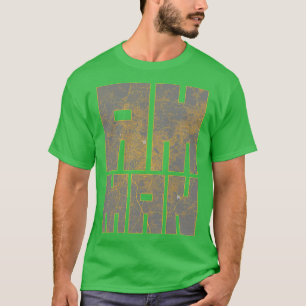 Camiseta Amman City Map Typografia Bauhaus