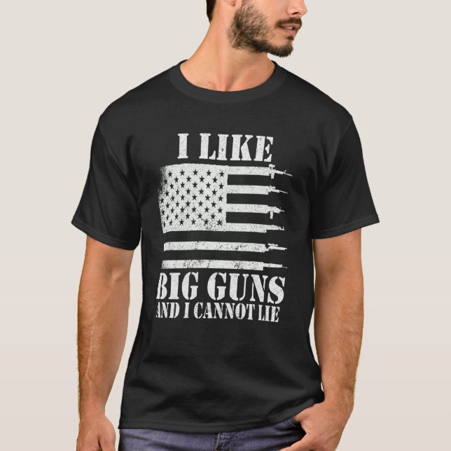Camiseta Ammo Gun   I like big guns saying (Frente)