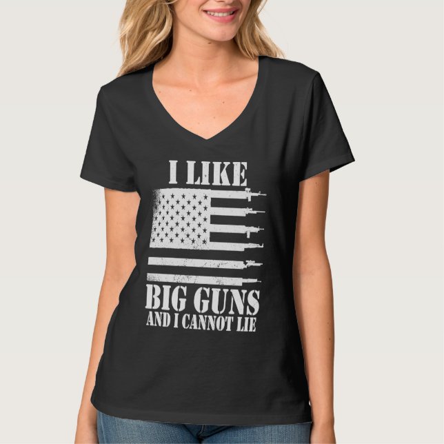 Camiseta Ammo Gun   I like big guns saying  1 (Frente)
