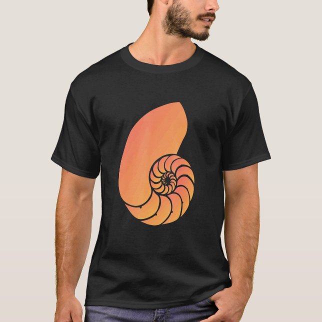Camiseta Ammonite Cephalopota Design fóssil (Frente)