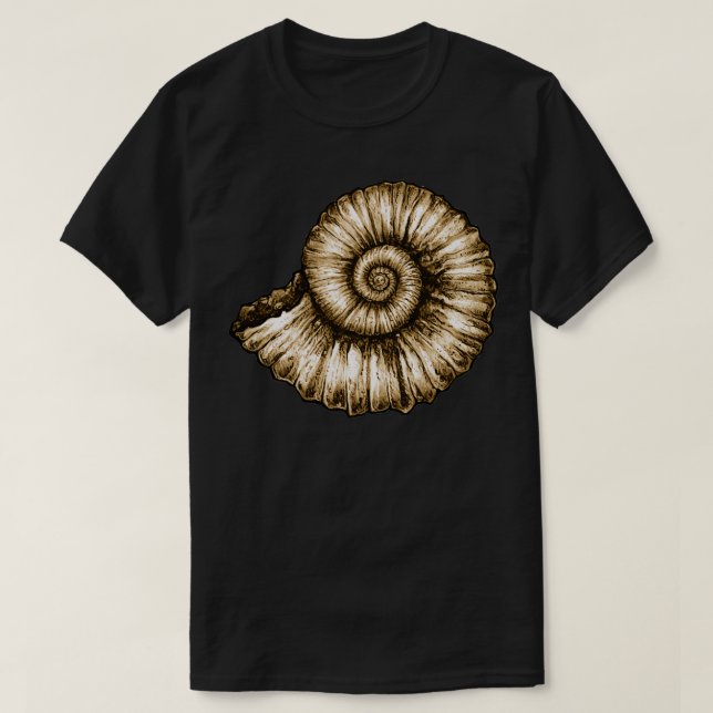 Camiseta Ammonite Fóssil 21 (Frente do Design)
