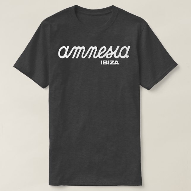 Camiseta Amnésia Ibiza clube noturno Ilhas Baleares (Frente do Design)