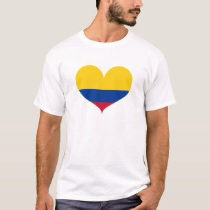 Camiseta Amo a bandeira da Colômbia