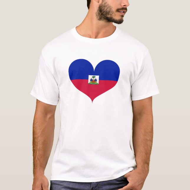 Camiseta Amo a bandeira do Haiti (Frente)