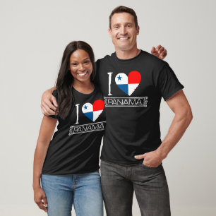Camiseta Amo a Bandeira do Panamá País