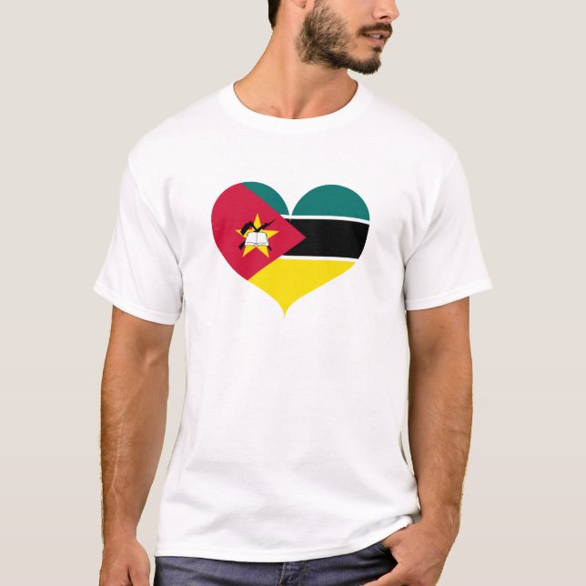 Camiseta Amo a bandeira moçambicana (Frente)