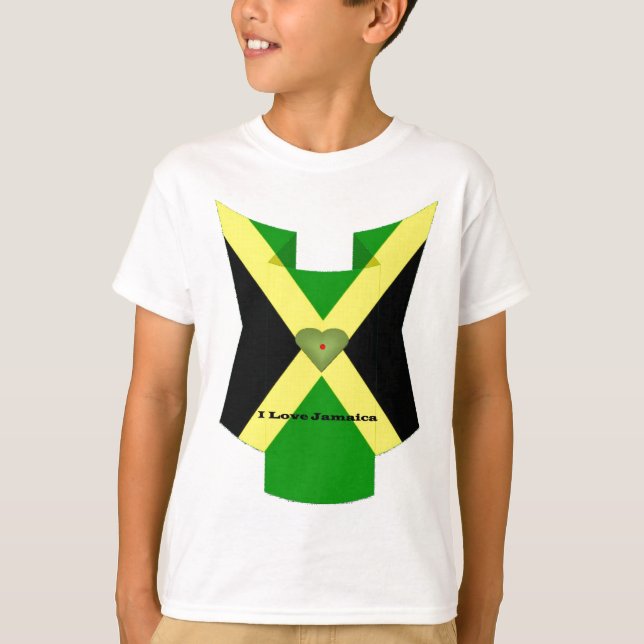 Camiseta Amo a Jamaica Ter um belo dia e uma noite melhor (Frente)