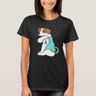 Camiseta Amo a mamãe Tattoo Jack Russell Terrier, mãe da mã