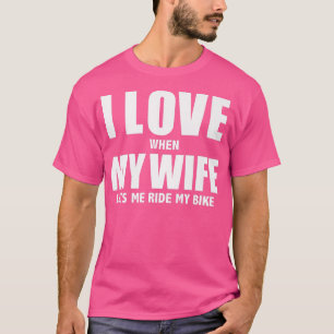 Camiseta Amo a minha esposa, ela deixa-me andar na minha mo