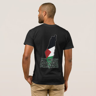 Camiseta Amo a Palestina Meu Coração Anseia pela Palestina