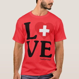 Camiseta Amo a Suíça engraçado
